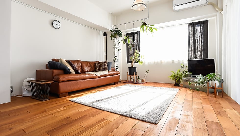 チーク乱尺ナチュラルフローリング|無垢フローリングドットコム