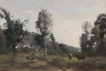 ヴィル＝ダヴレー 牧草地からコローの家へと続く道 | 村内美術館 家具