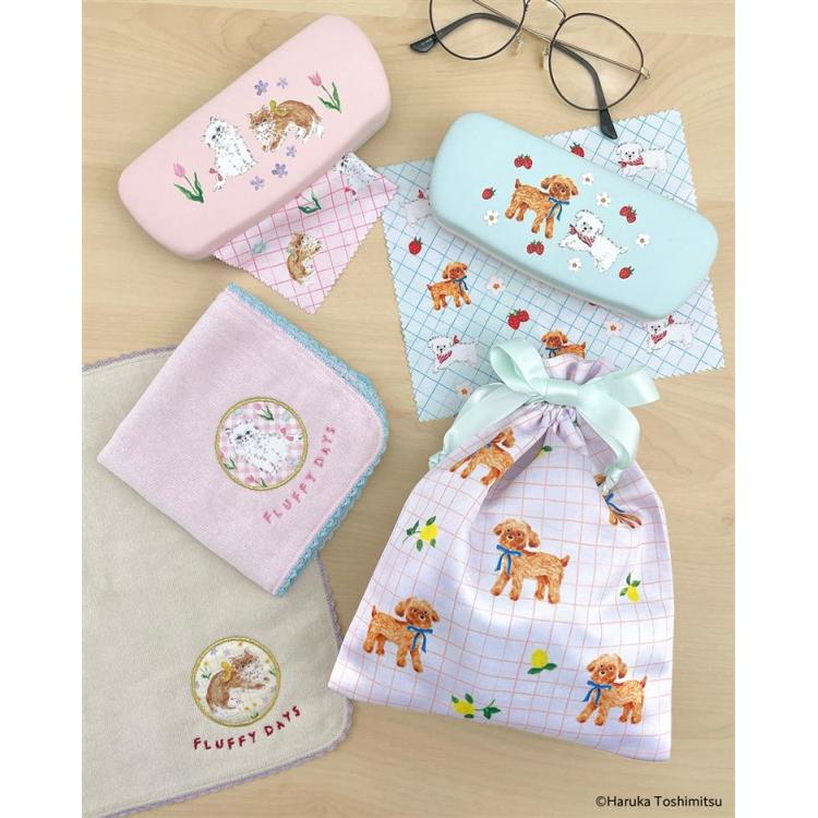 タオルハンカチ 利光春華 イエローリボンキャット(イエローリボン