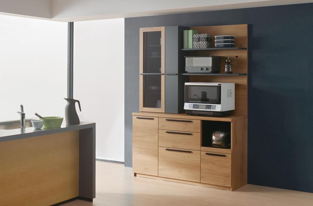 パモウナの魅せる収納「RT」キッチンボード！食器を引き立たせる