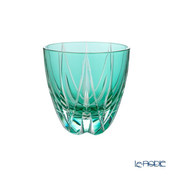 伝統工芸】田島硝子 江戸切子 星華紋 ぐい呑み 緑 75ml TK21-301-1G