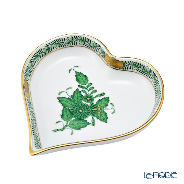 ヘレンド (HEREND) アポニーグリーン 07703-0-00／7703 ハートトレイ