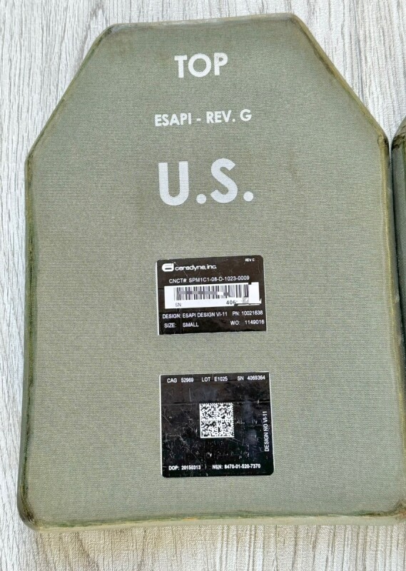 米軍実物 STRIKE FACE E-SAPI 7.62mm アーマープレート SMALL ボディー