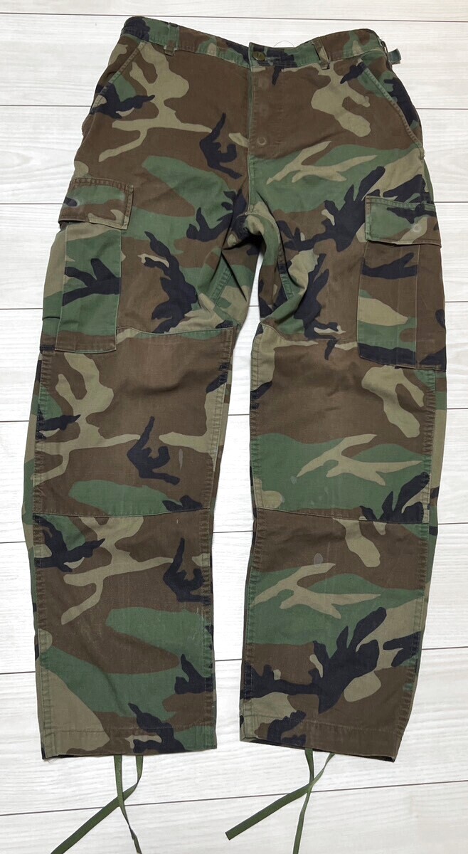 米軍実物,ウッドランドカモ 迷彩パンツ SMALL-SHORT ウッドランド.