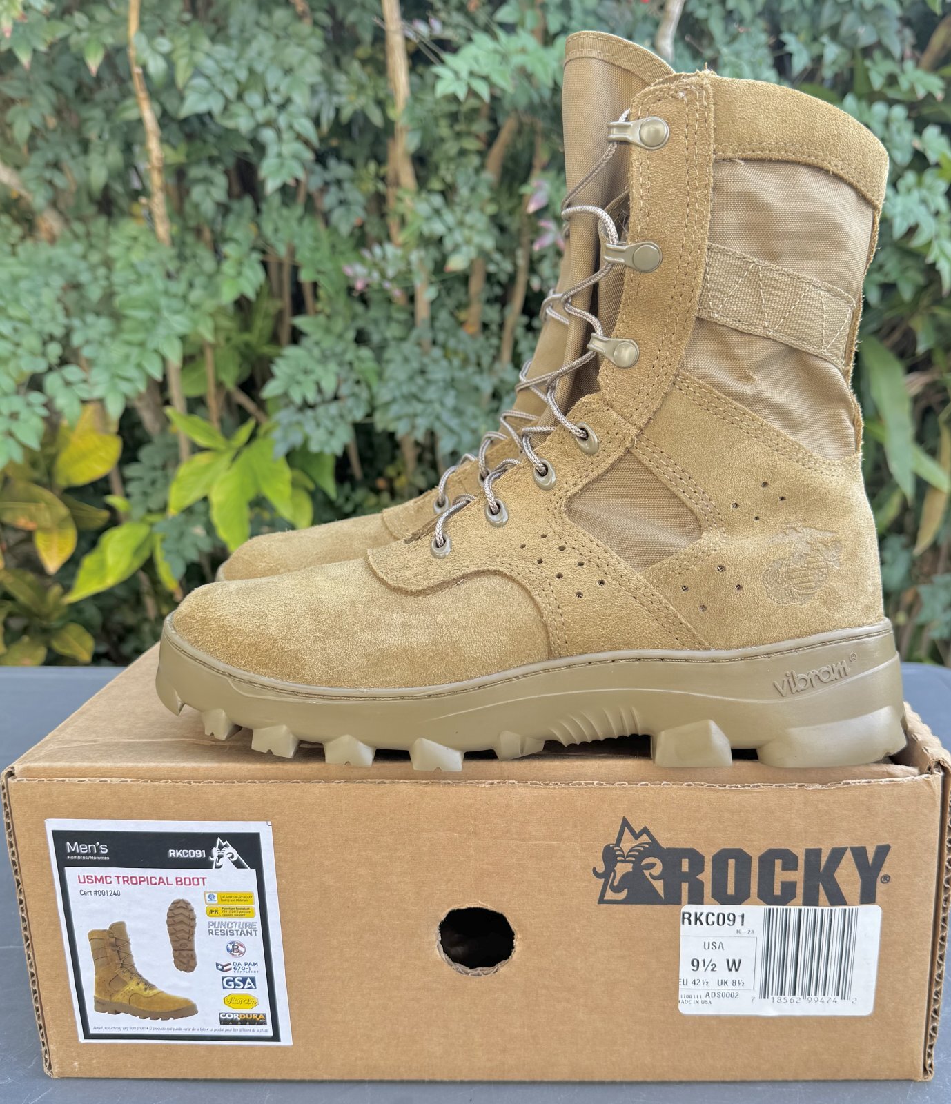新型 !!米海兵隊実物 Rocky USMC Tropical Boot 9.5 W ミリタリーブーツ
