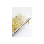 ゴールドフラワー 120x60cm ローテーブル/コーヒーテーブル - ロー