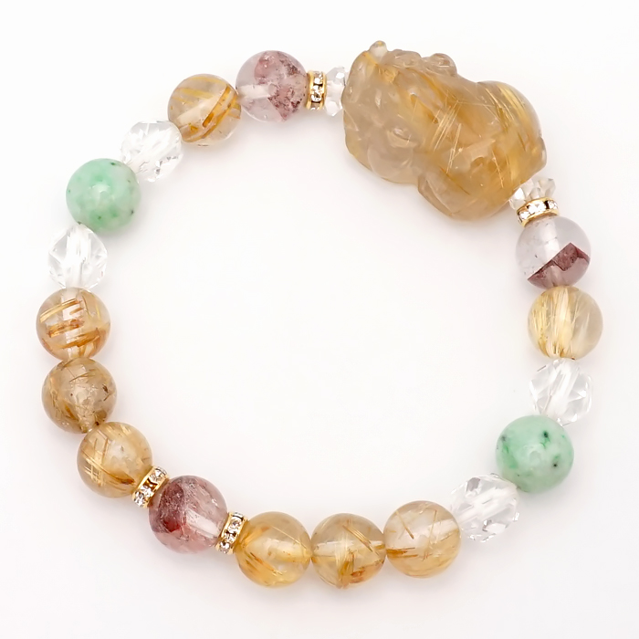 ゴールドルチル 仕事運 金紅石入り水晶 集中力 向上心 ヒーリング 浄化