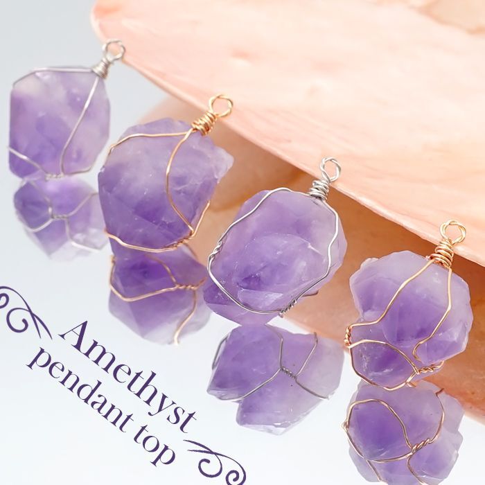 ラフ原石 アクセサリーパーツ ワイヤーラッピング ワイヤー パーツ