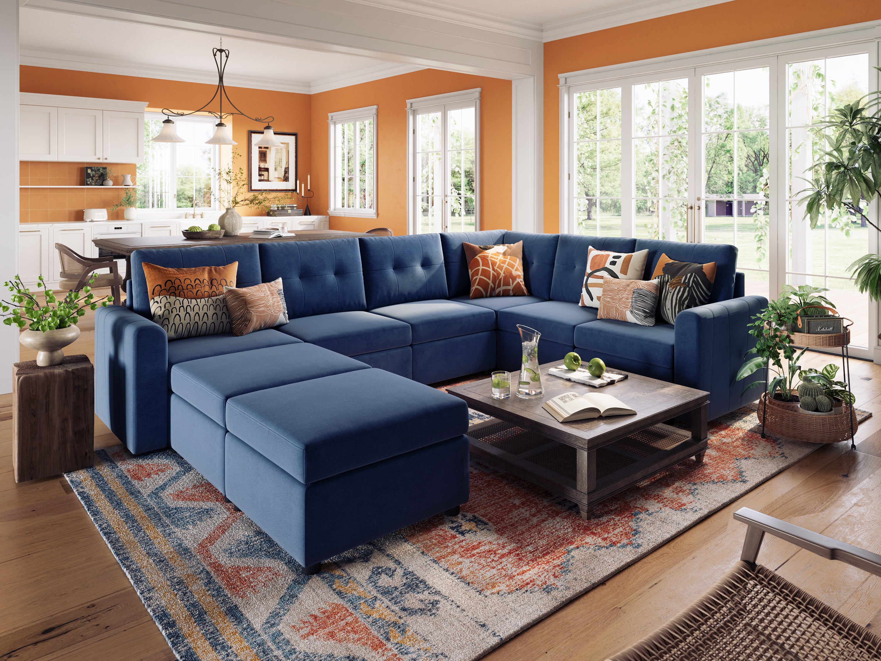 RUBIK III 5 Seats with Corner & 2 Ottomans