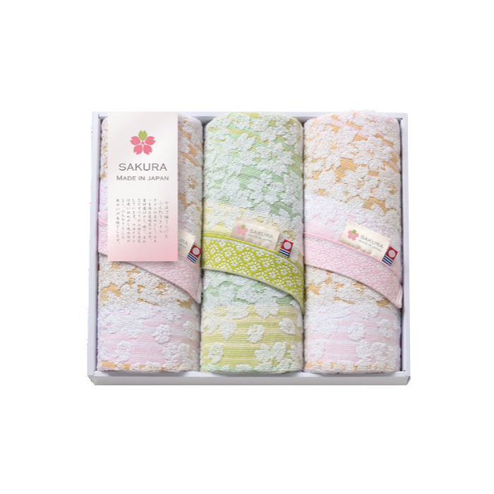引出物】しまなみ匠の彩・白桜 フェイスタオル3P Y45-06【ギフト・名