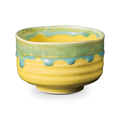 LUPICIA】波佐見焼 ミニ抹茶碗 黄地渕釉流し | 茶器・オリジナルグッズ