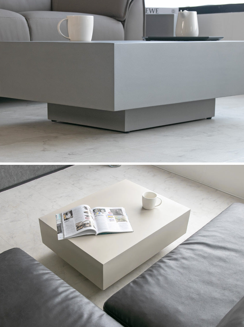 lushroom センターテーブル ローテーブル モルタル 長方形 テーブル 幅