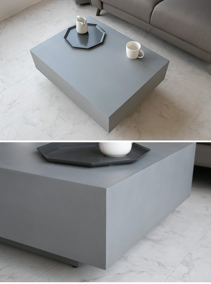 lushroom センターテーブル ローテーブル モルタル 長方形 テーブル 幅