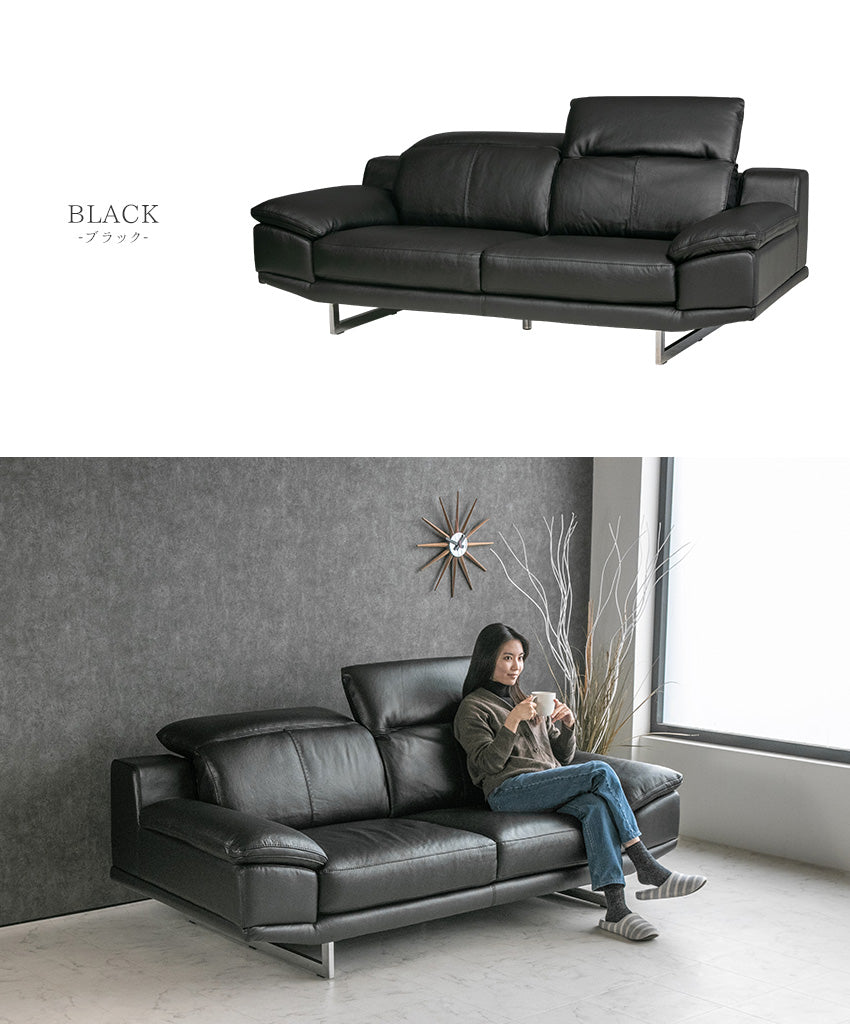 lushroom ソファ 本革 2人掛け 3人掛け レザー ヘッドリクライニング