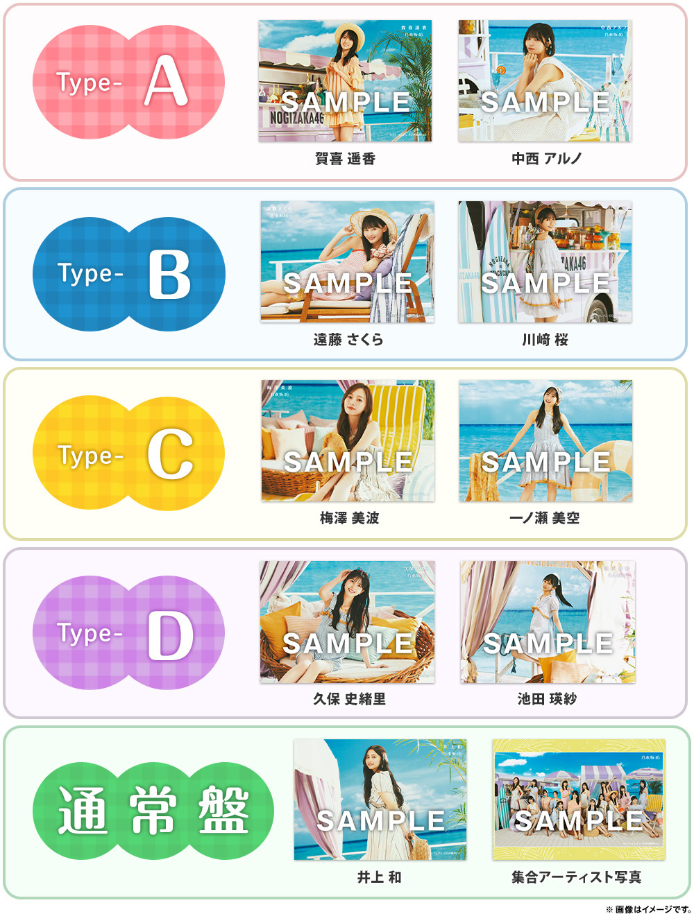 生写真の詳細決定】39thシングル「Same numbers」セブンネット