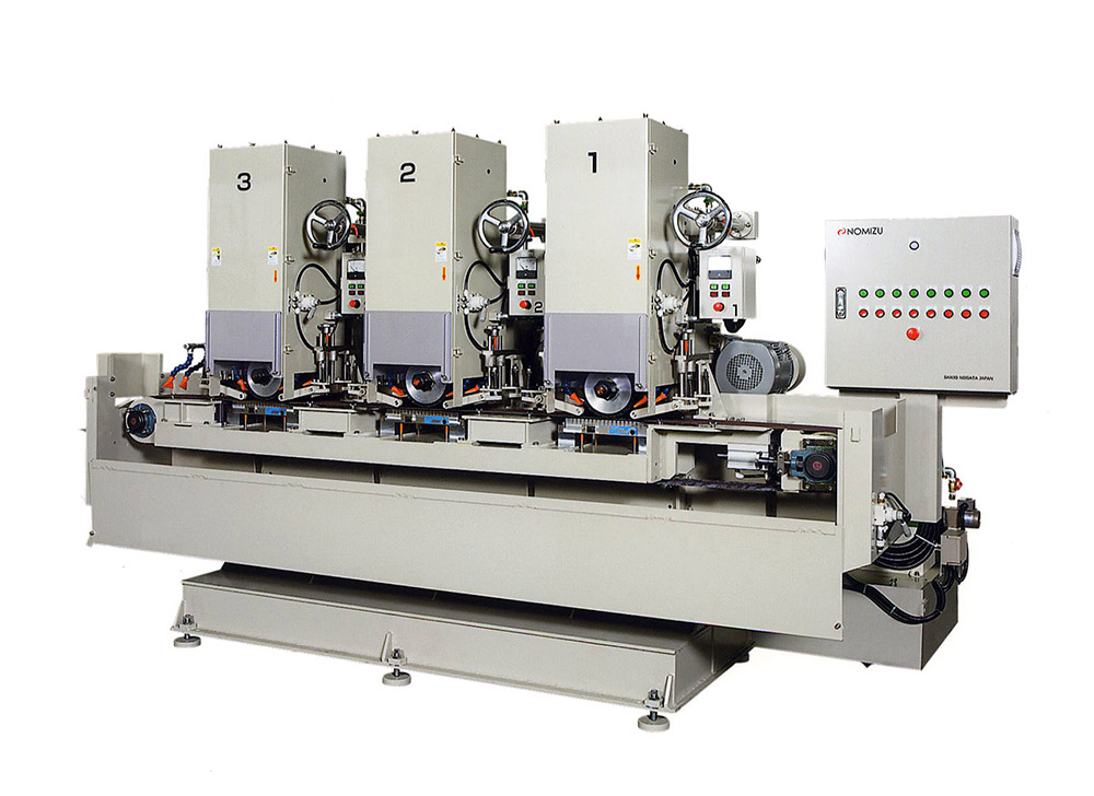 コンベアー型研磨機FD型 | 自動研磨機 | 刃物研削機 | 集塵機 | 株式