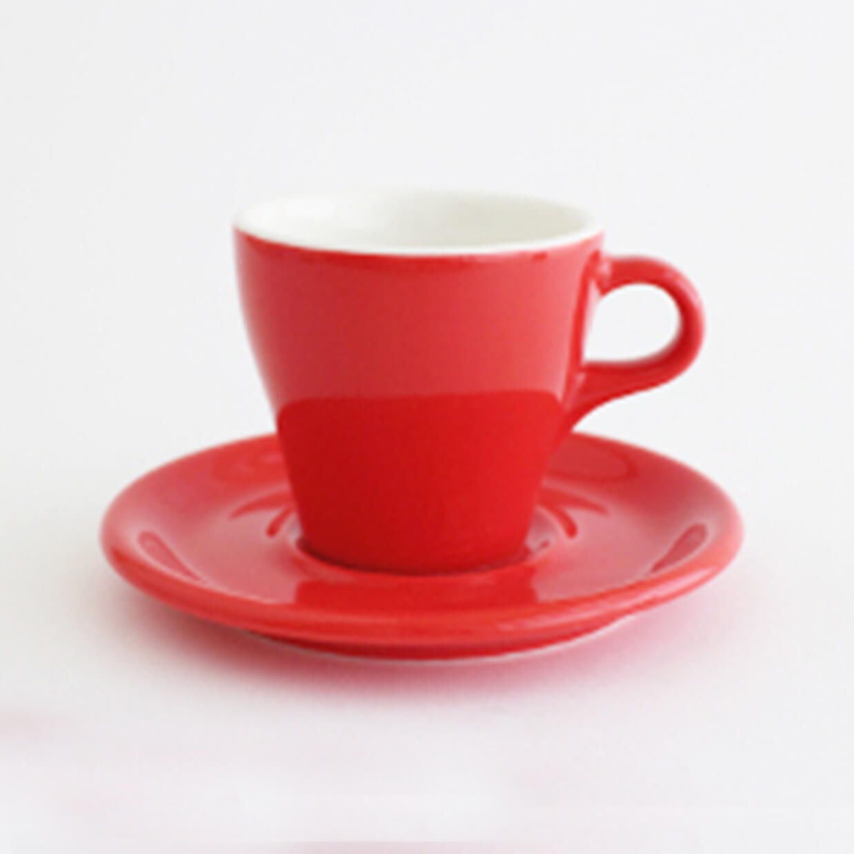 ORIGAMI 6オンスカプチーノ カップ&ソーサー レッド 通販|インテリア