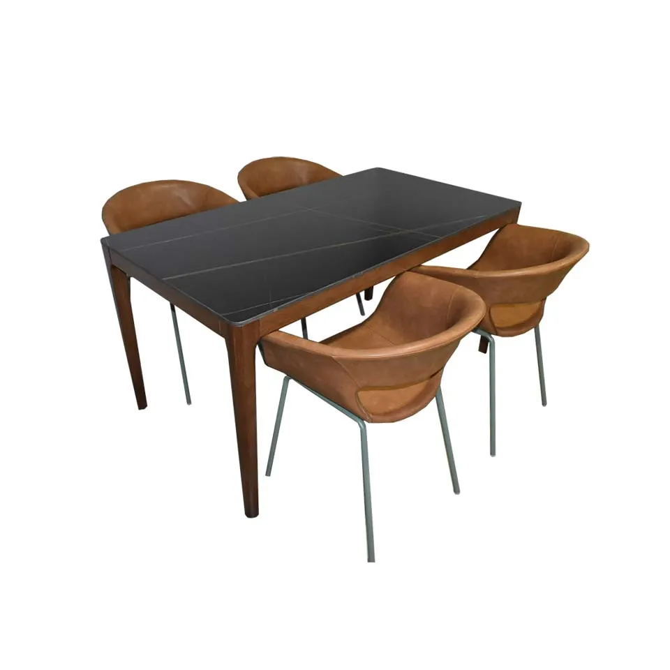 ダイニングテーブルCST-YB302-150【送料無料】ブラック/ウォールナット