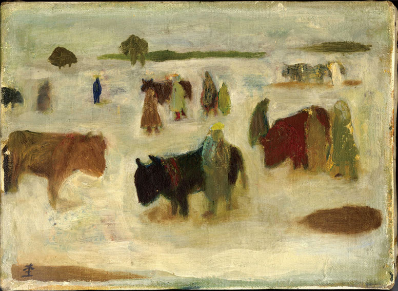 杢田たけを油彩額 / 杢田たけを | Natsume Books