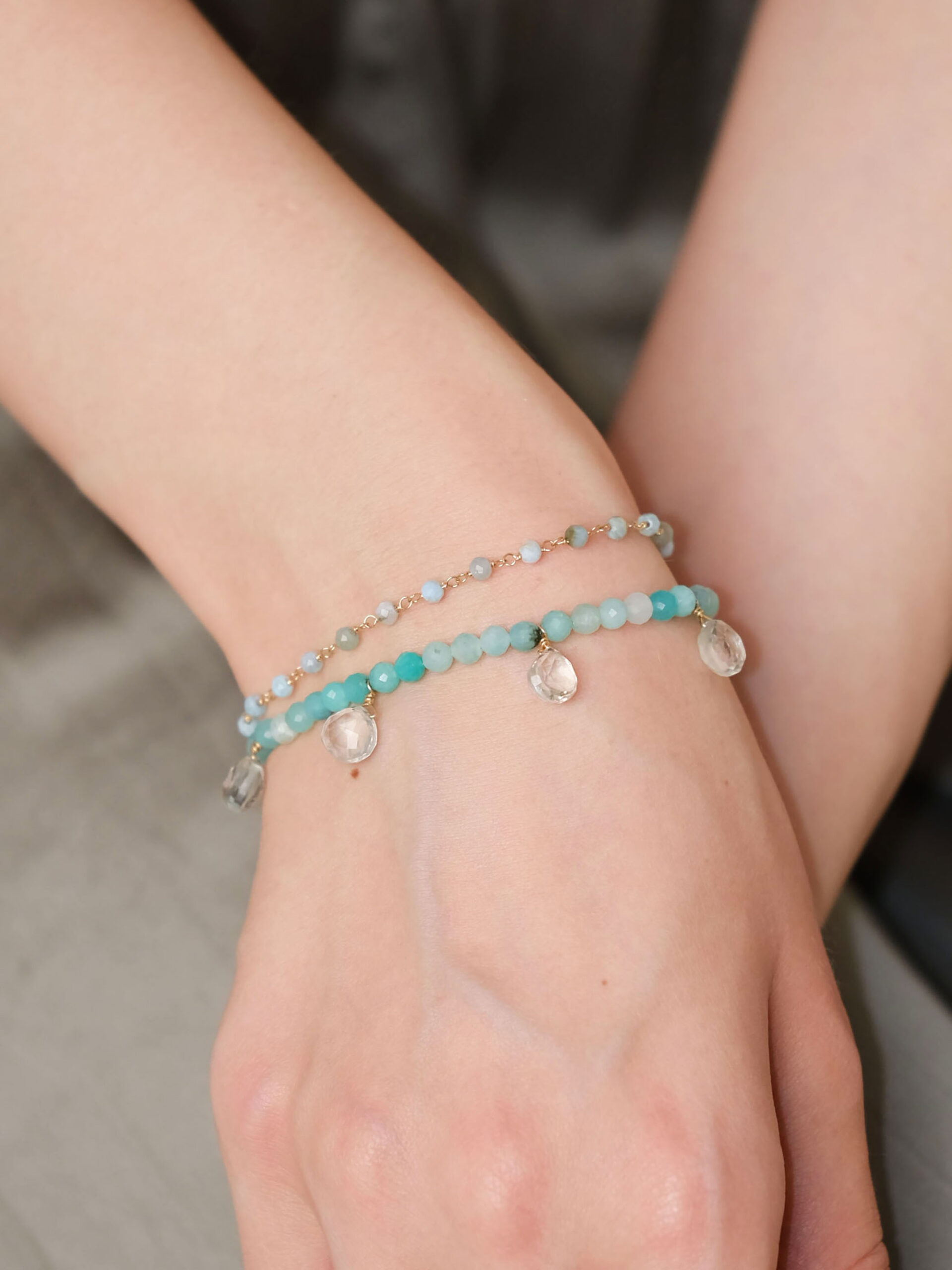 ラリマーメガネ留めブレスレット | NATURALI JEWELRY(ナチュラリ