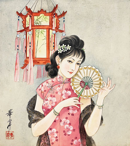 高畠華宵 チャイナドレスの女（仮題）/Web書画ミュージアム