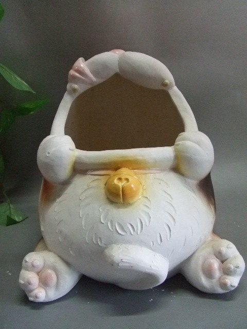 猫置物植木鉢（三毛猫）｜中村陶器 信楽焼の通販サイト （滋賀/陶器