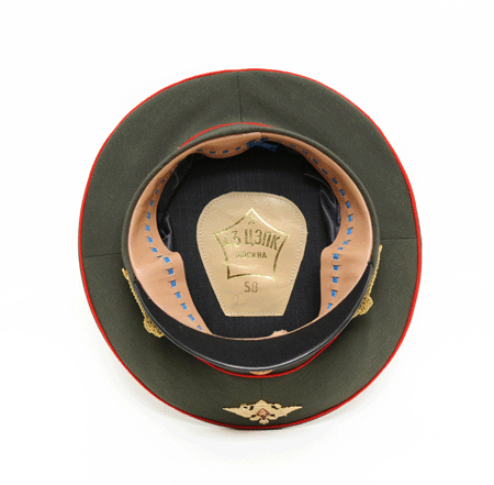 ロシア軍実物 陸軍将軍用製帽 ミリタリーショップ 革ジャン 中田商店