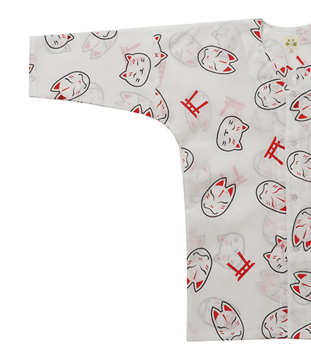 鯉口 狐と鳥居（白／狐） 浅草中屋-商品詳細：浅草中屋「祭り用品