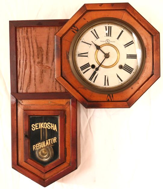 ゼンマイ式柱時計 鉤型 文字盤右 A50 - 骨董、古民具、古書の“芳栄堂”