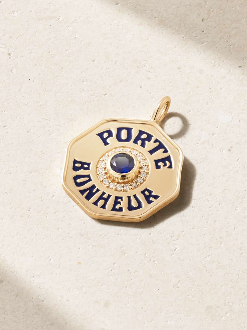 Marlo Laz | Gold | Large Porte Bonheur 14-karat Gold, Sapphi_