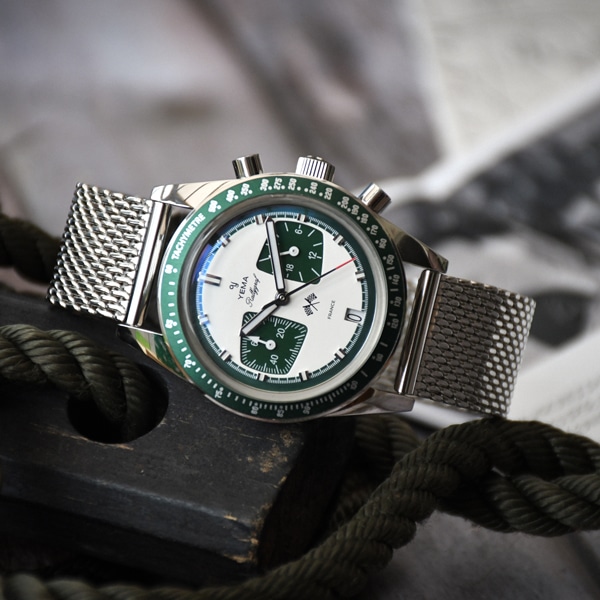 YEMA ラリーグラフクォーツグリーン YMHF1580-ZM クォーツ メンズ