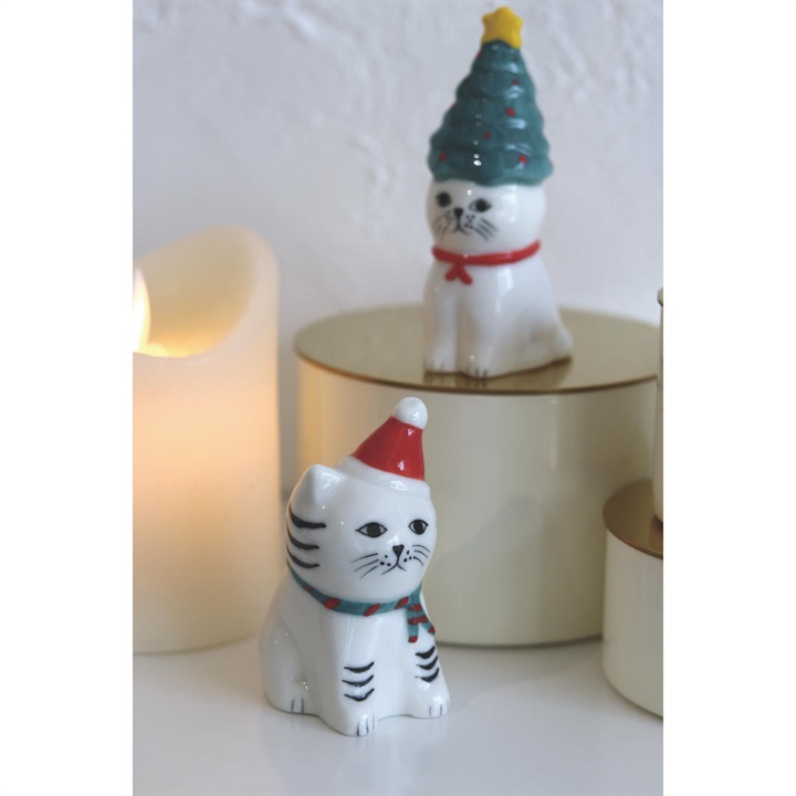 Zappy ねこのクリスマスオブジェ 2個セット(ねこのクリスマス) ｜ 猫