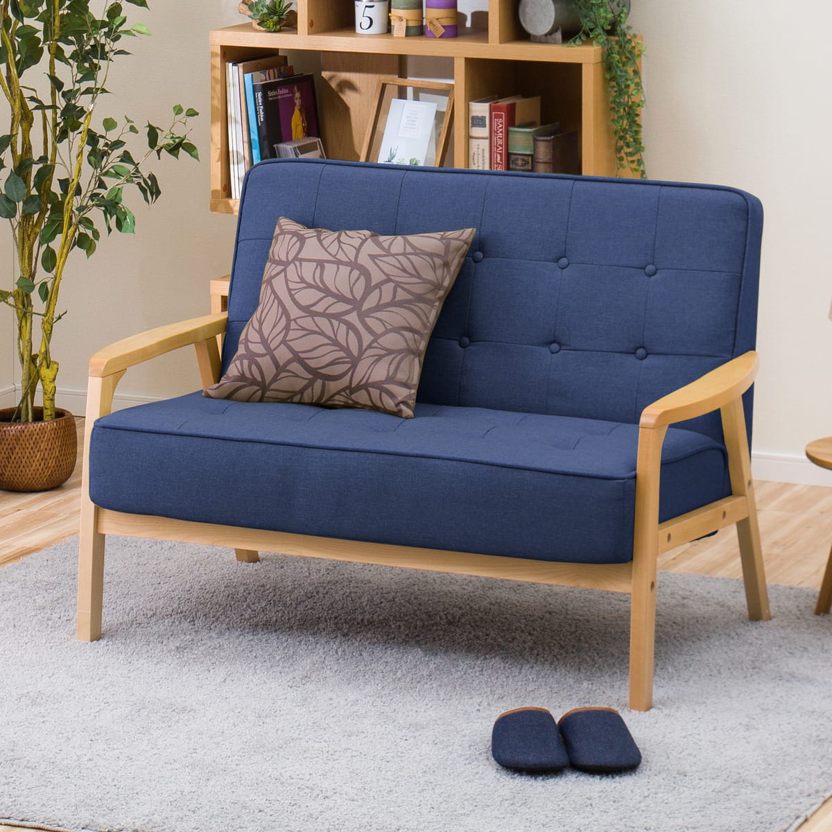 ニトリ 2人用布張りコンパクトソファ(ルッキKD NV(NA)) - 通販 | 家具