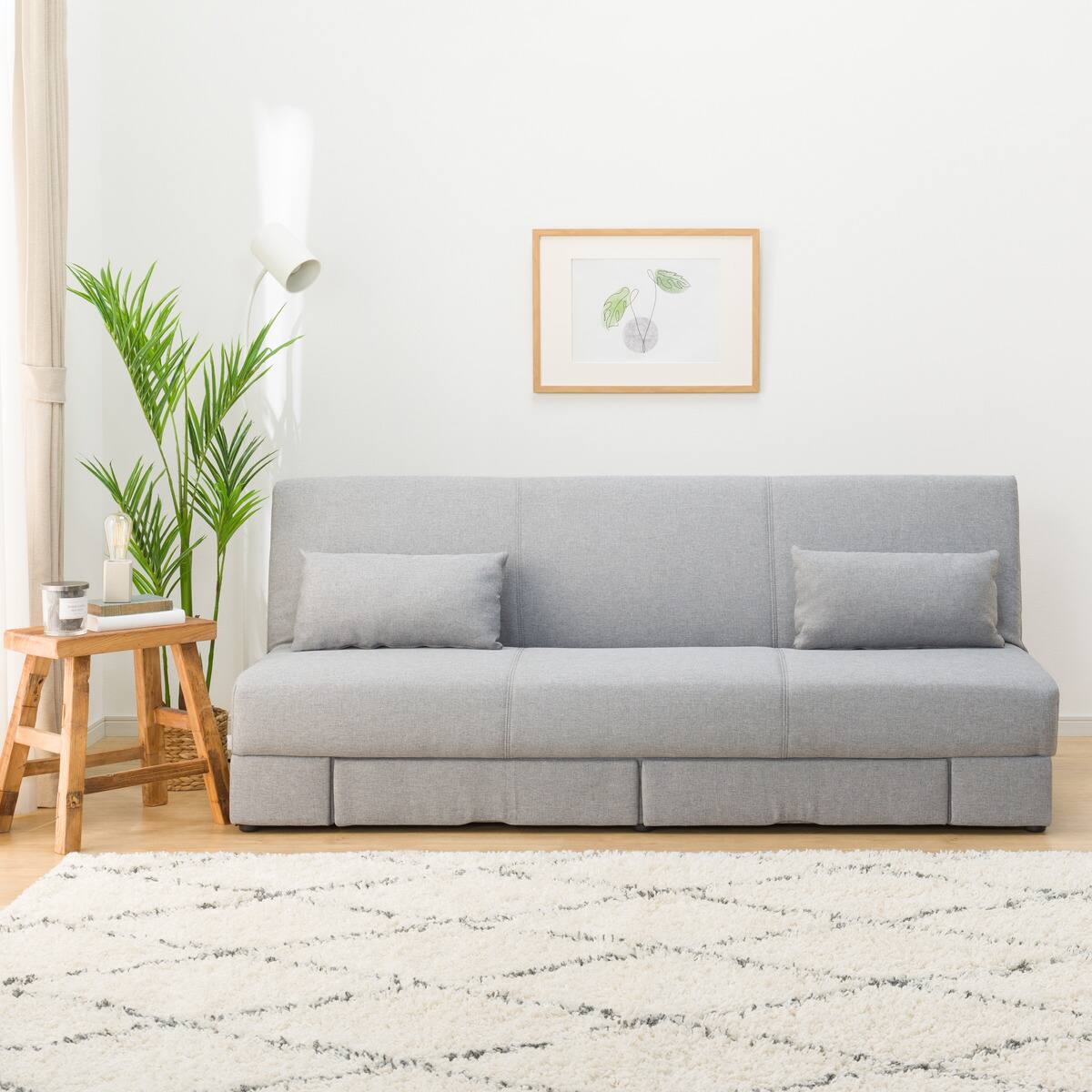 引出し収納付きソファベッド 布張りタイプ (DJ08 GY) | ニトリネット