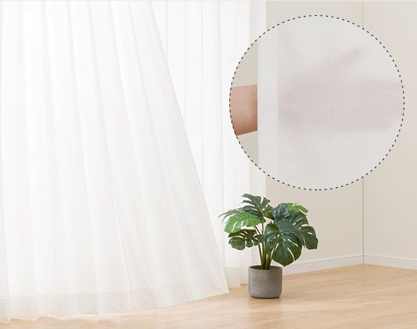 UVカット99％なのに明るい 遮熱・遮像オーダーレース OL025UV 2倍ヒダ