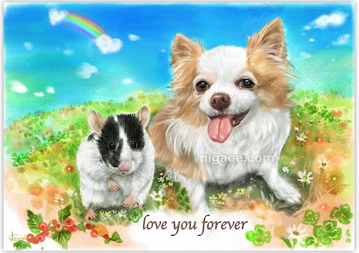 ペット似顔絵(フレームなし)