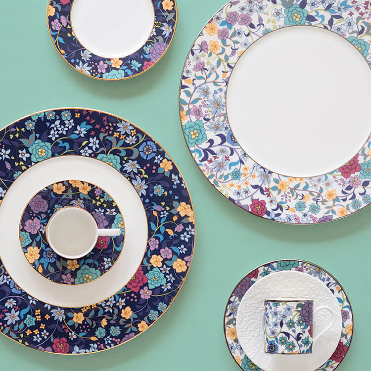 nikko食器｜内藤新平｜WHITE 29cmショープレート｜FLOWER DANCE