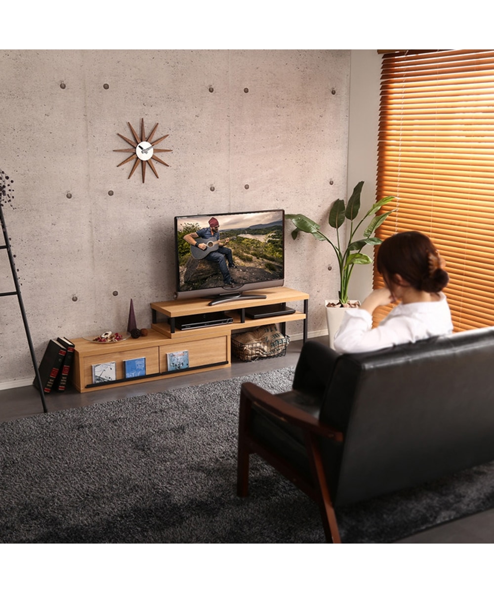 完成品】ヴィンテージ風回転・伸縮自由自在のテレビ台 通販【ニッセン】