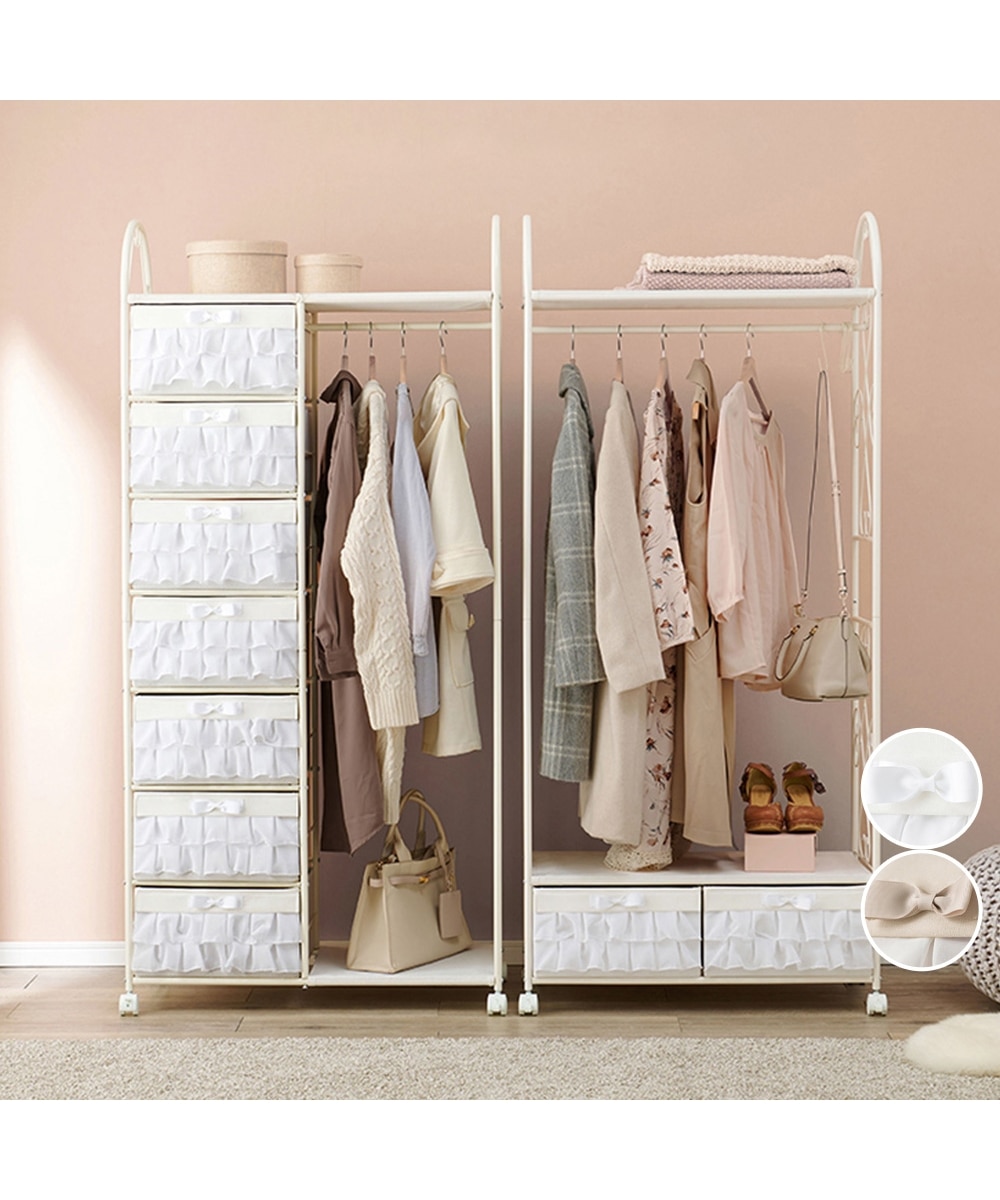 収納力たっぷりの大人可愛いハンガーラック 通販【ニッセン】