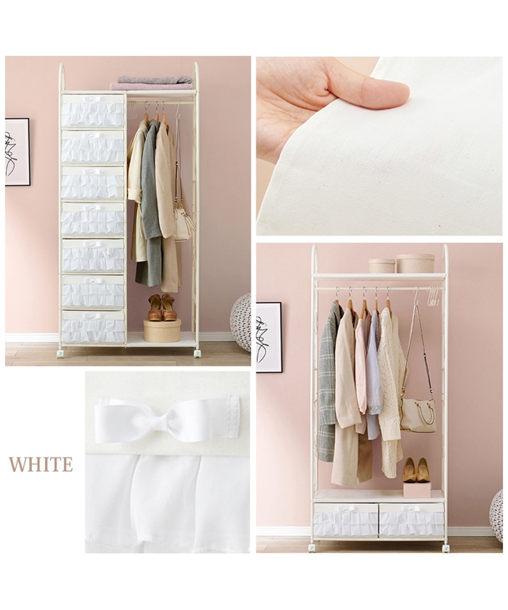 収納力たっぷりの大人可愛いハンガーラック 通販【ニッセン】