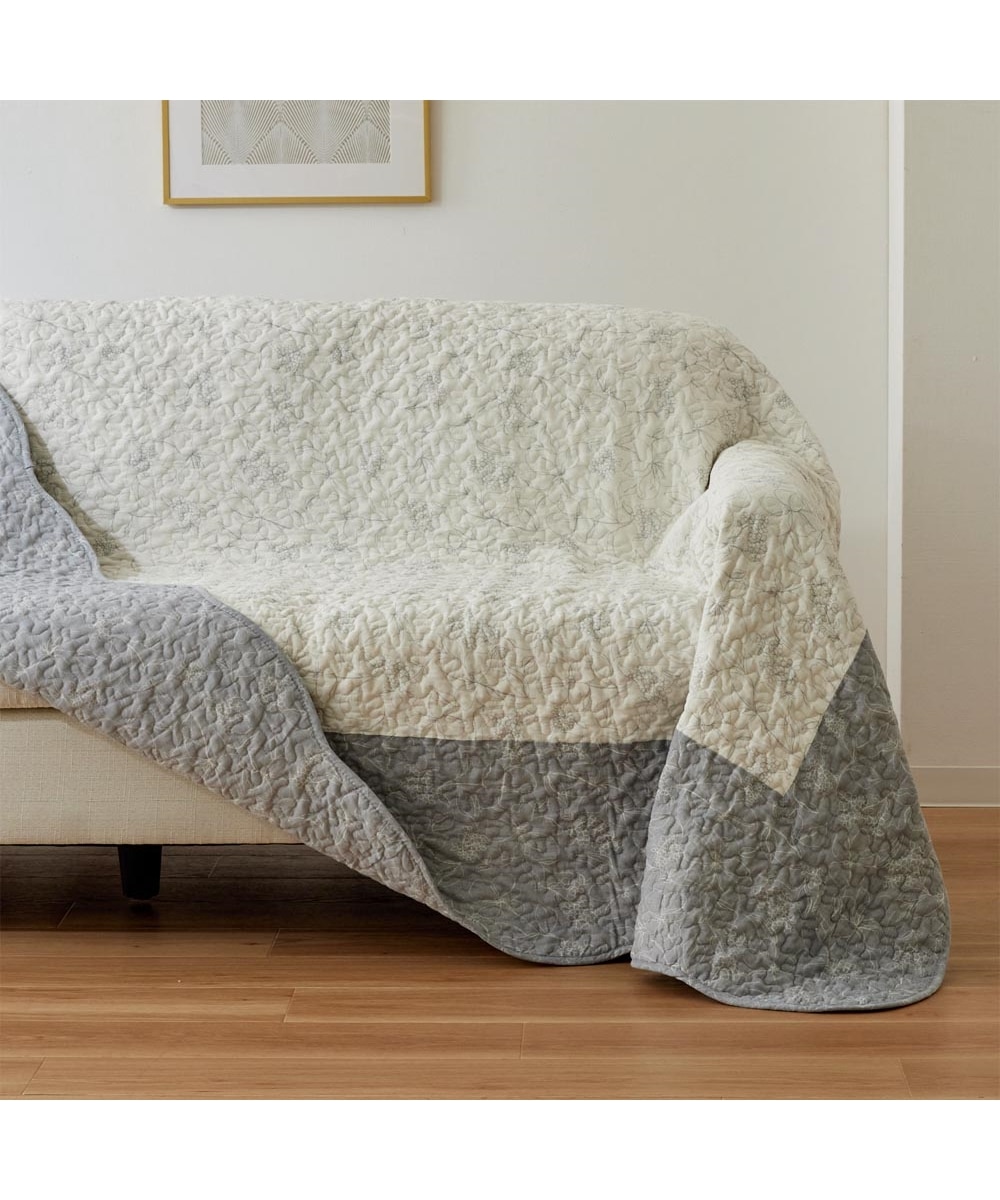 洗えるキルトマルチカバー｜フラワー柄・綿100%生地使用 通販【ニッセン】