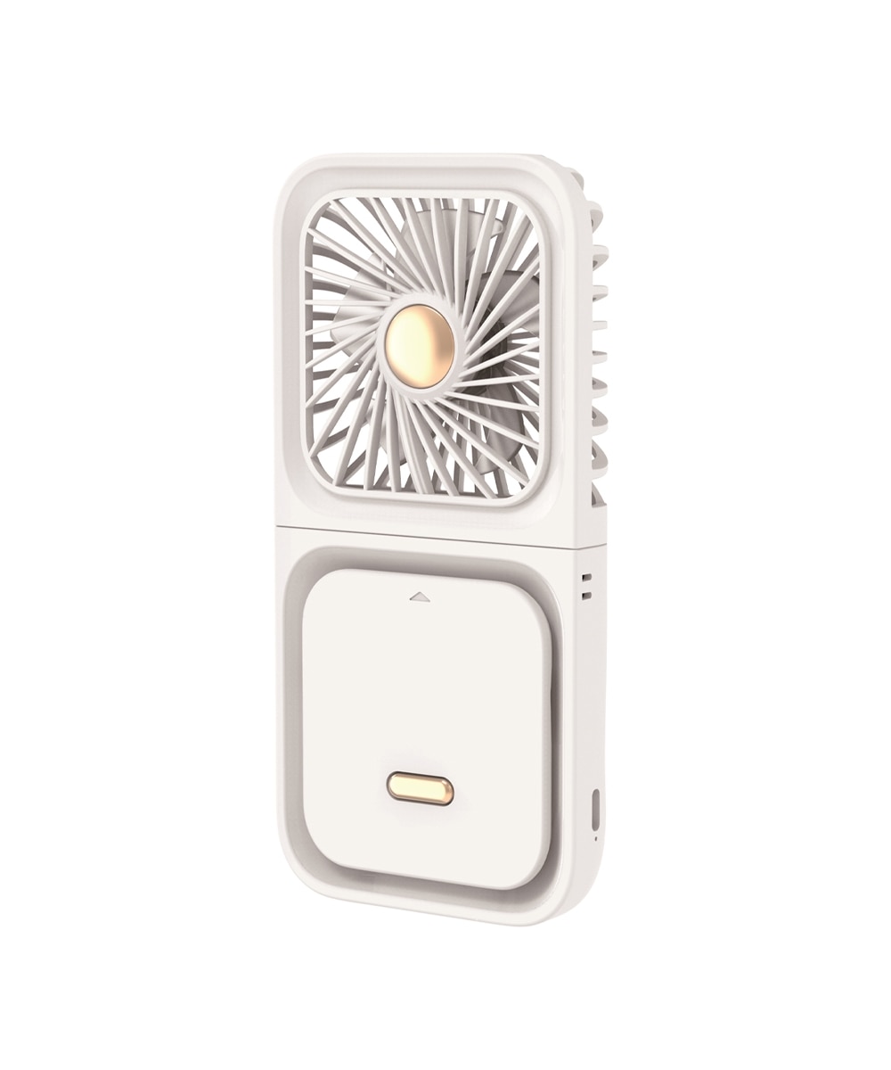 スマホも置けるハンズフリー3WAYストラップ付き首掛けファン 通販