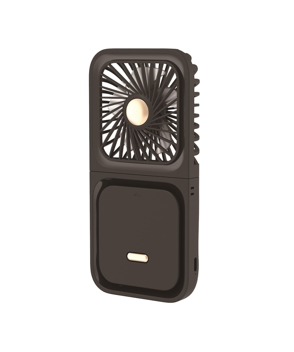 スマホも置けるハンズフリー3WAYストラップ付き首掛けファン 通販