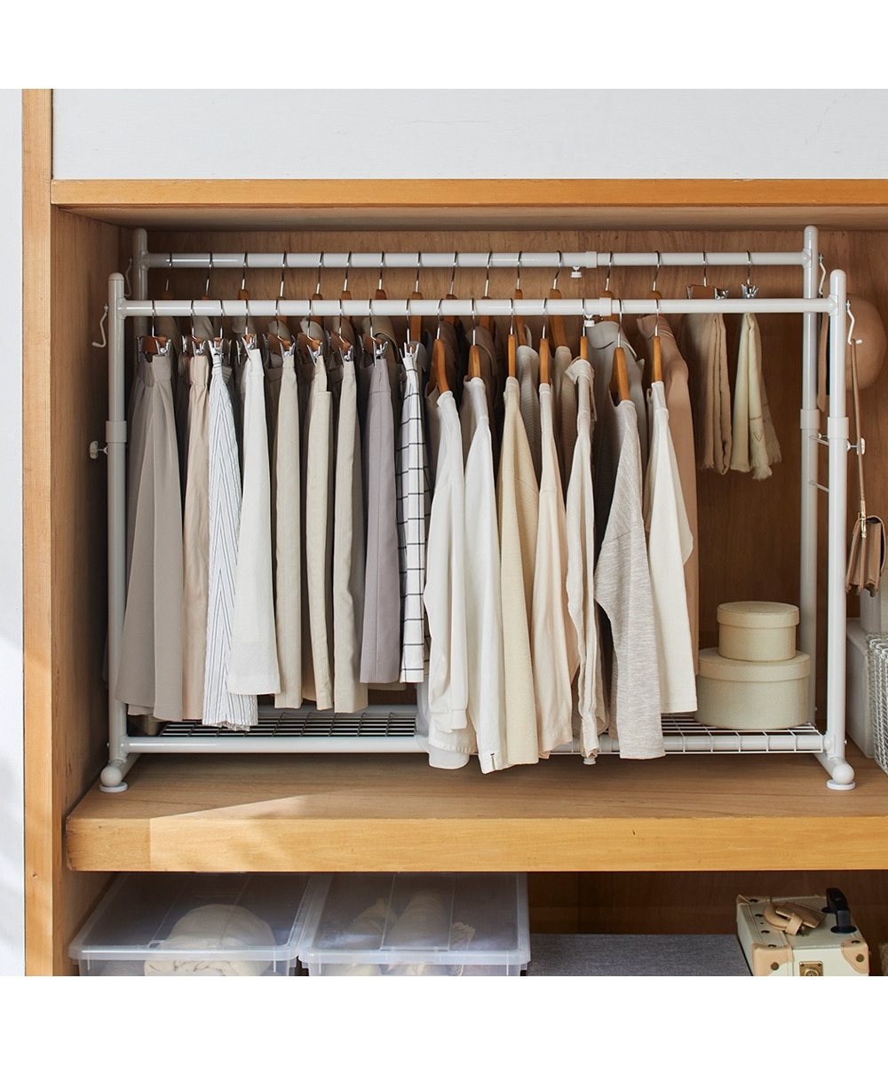 頑丈伸縮ダブルハンガー（押入れ）【動画あり】 通販【ニッセン】