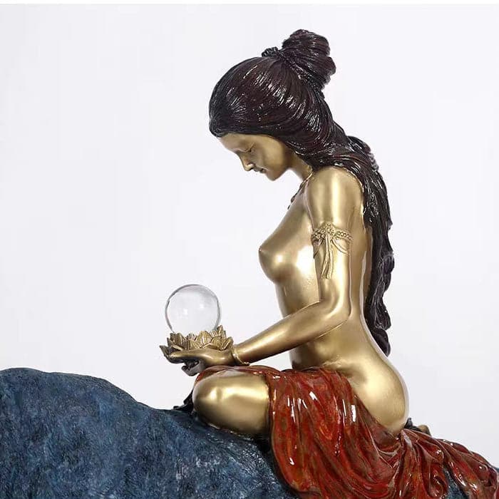 銅製仏像 弁財天 七福神 弁才天 虎 置物 裸体弁天 座像 – 念珊閣仏像