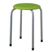スマートオフィス】丸イス RS-46P グリーン SH460 ホウトク