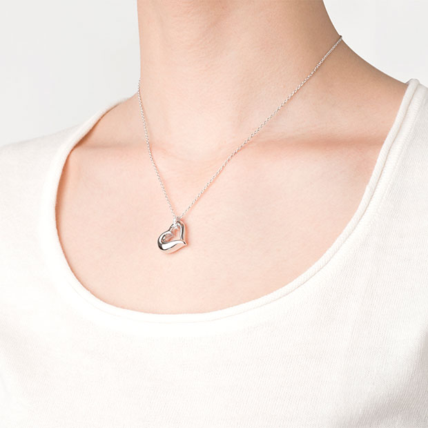 遺骨ペンダント オープンハート シルバー925 | ソウルジュエリー 公式