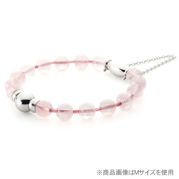 念珠ブレスレット 防水タイプ ローズクオーツ【在庫僅か／お問い合わせ