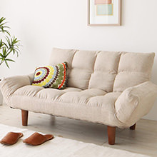 お好みの形にアレンジ自在 ゆったり寛げる ジャンボカウチソファの詳細