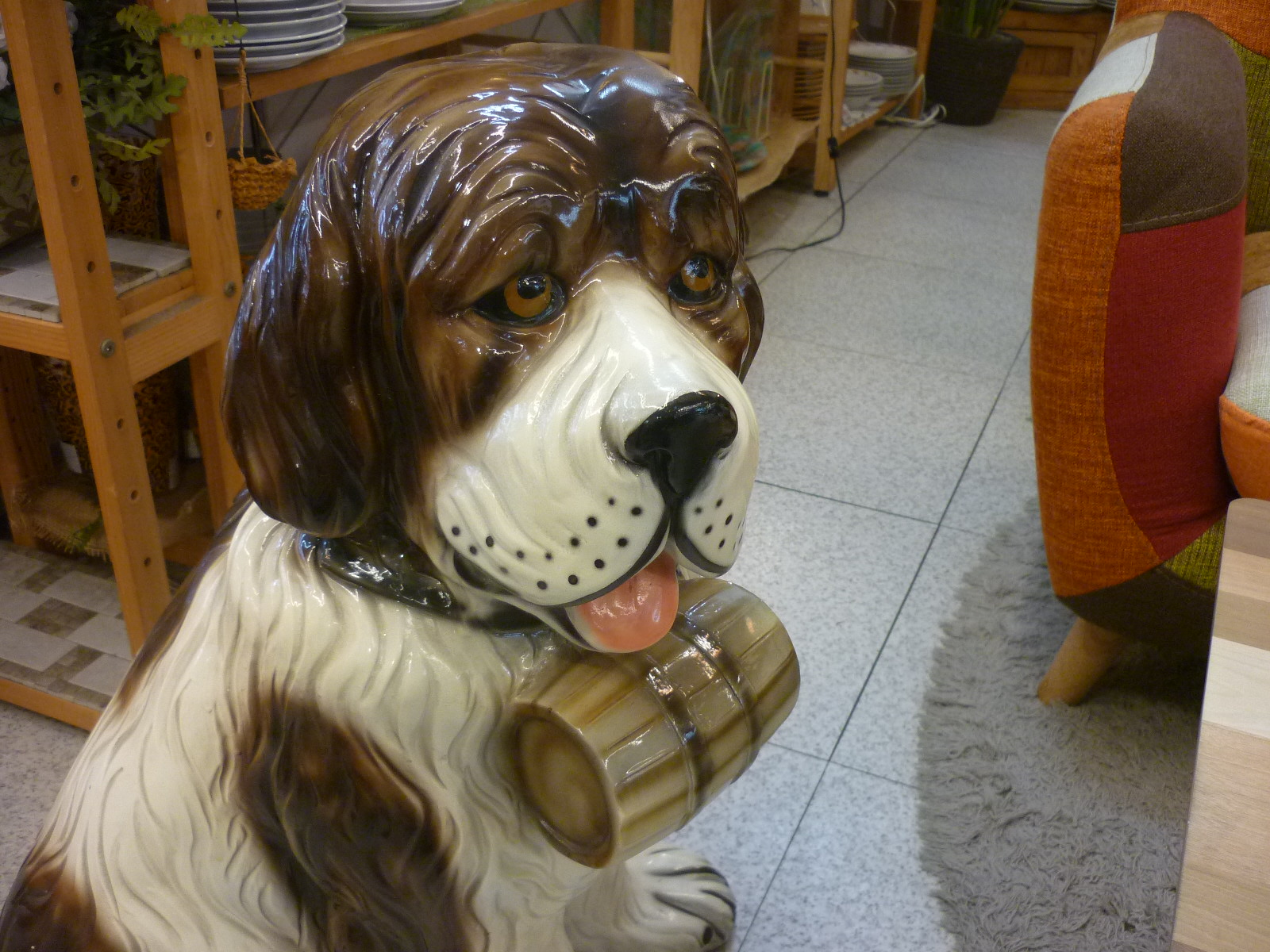 セントバーナードの置物 陶器置物 オブジェ 買取しました！ | 愛知と